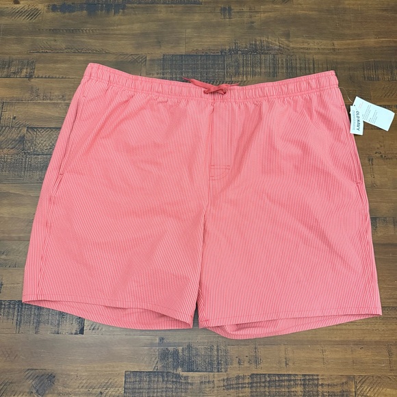 Old Navy Men's Striped Swim Trunks 7" inseam Seersucker XXL - Picture 1 of 8